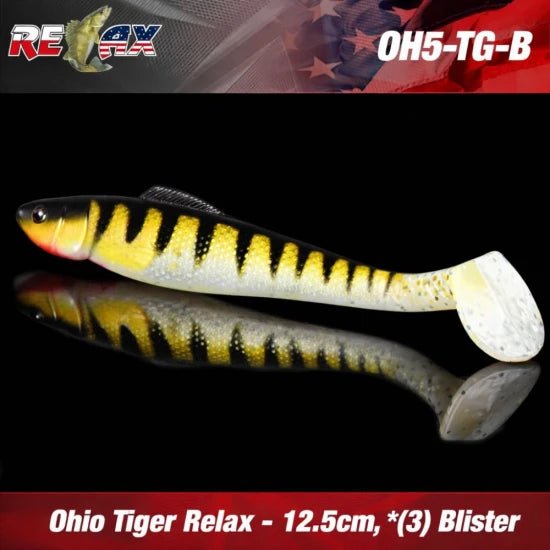 Shad Relax Ohio Tiger, 12.5cm, Cod Culoare: 122, 3buc/pac