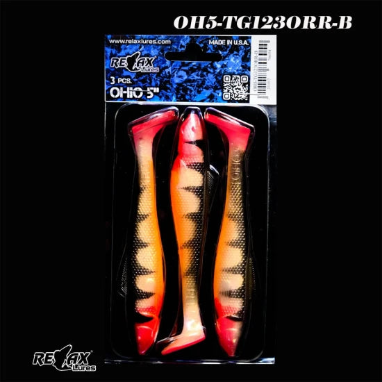 Shad Relax Ohio Tiger, 12.5cm, Cod Culoare: 123, 3buc/pac