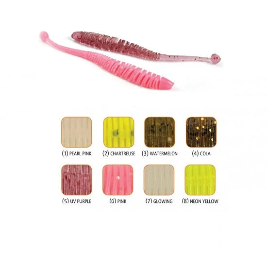 Shad Rapture Evoke Worm 10cm 8buc/plic Pearl Pink