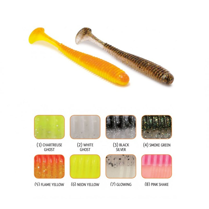Shad Rapture Rib Slim Shady 5cm 14buc/plic Chartreuse