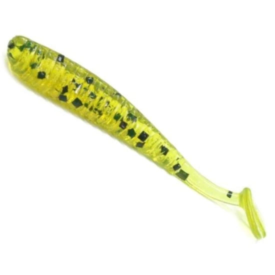 Shad Reins Aji Adder 3.8cm, Culoare Motor Oil Pepper 15 Buc/plic