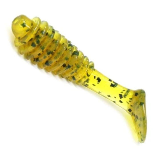 Shad Reins Bubbling Shad, Motor Oil Pepper 5cm, 12buc/plic