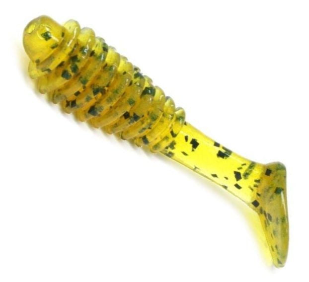 Shad Reins Bubbling Shad, Motor Oil Pepper 5cm, 12buc/plic