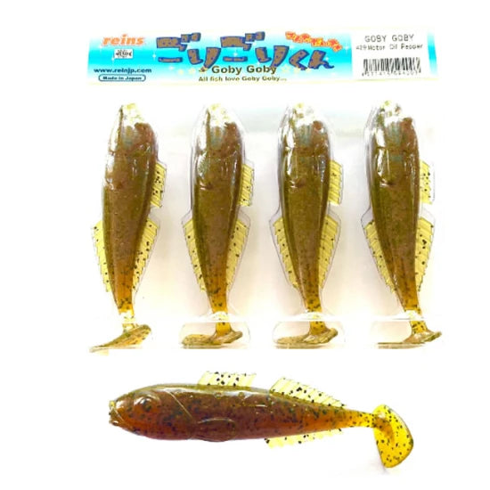 Shad Reins Goby Goby, Motor Oil Pepper, 10.5cm, 18g, 4buc/plic