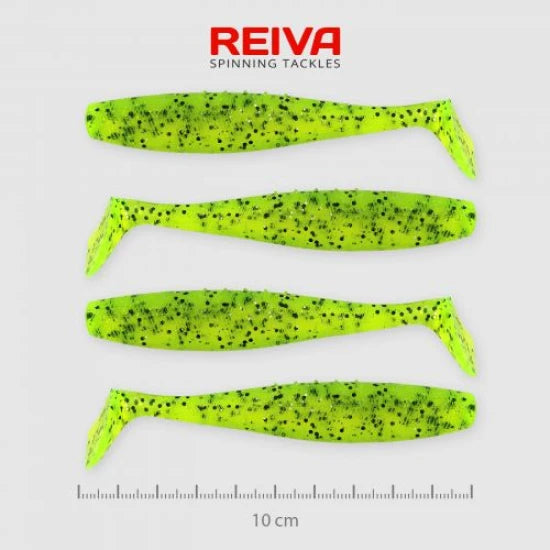 Shad Reiva Flat Minnow Verde-sclipici 10cm 4buc/plic