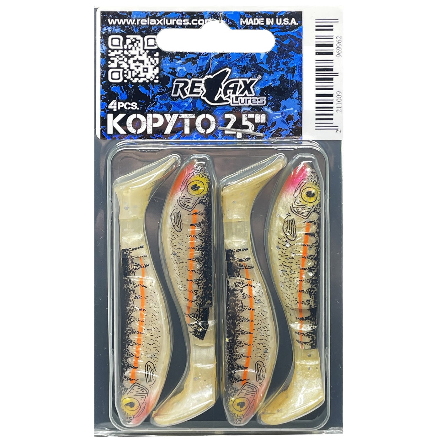 Shad Relax Lures Kopyto Print 004, 6.2cm, 4buc/pac