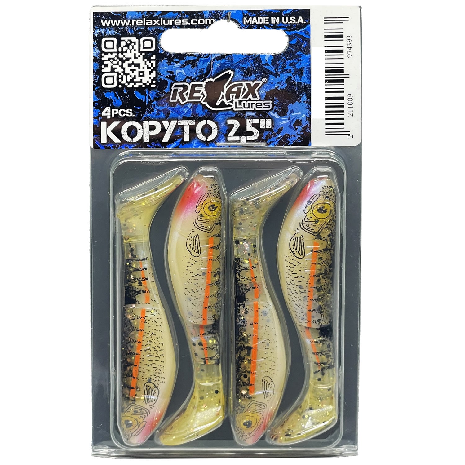 Shad Relax Lures Kopyto Print pl022, 6.2cm, 4buc/pac