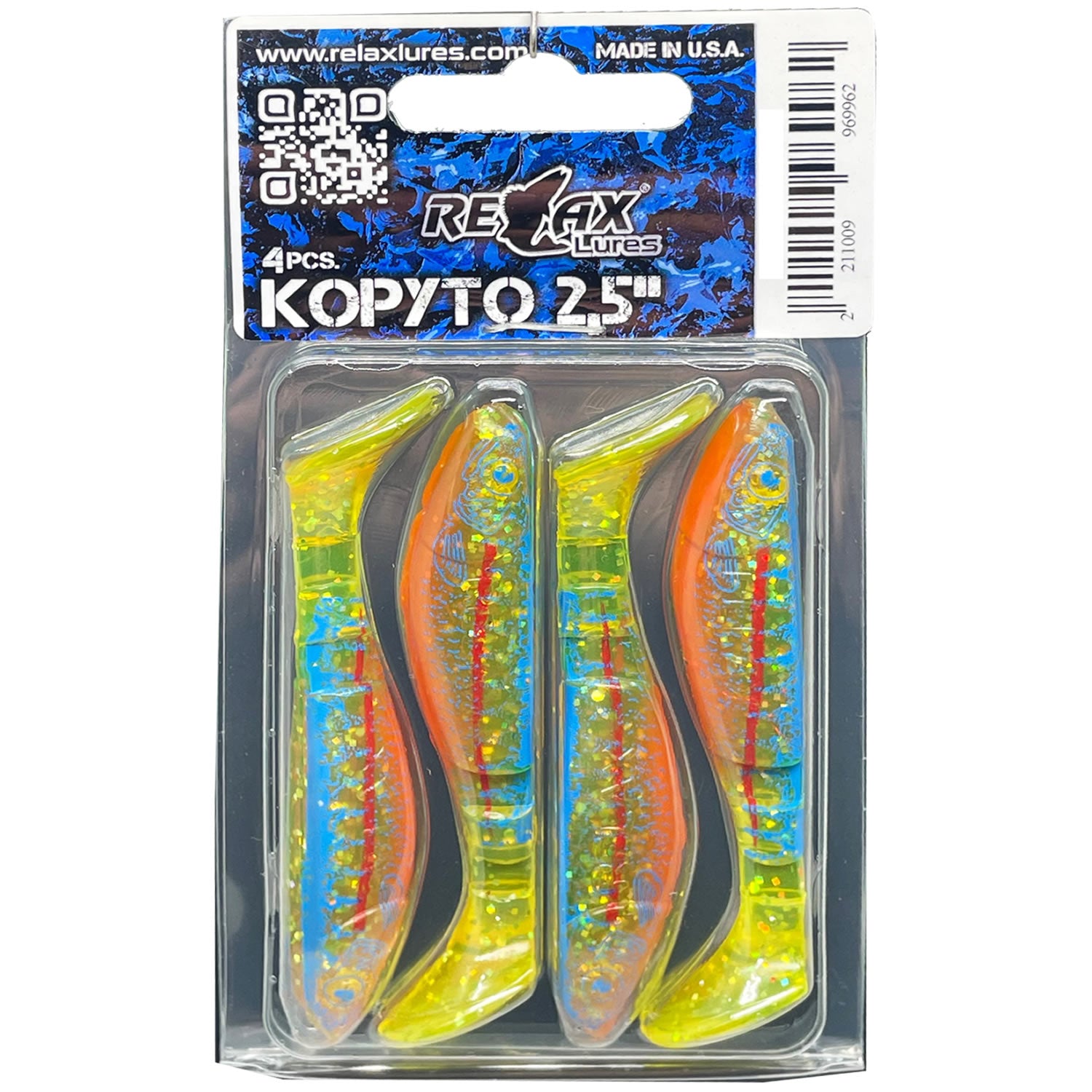 Shad Relax Lures Kopyto Print s203b, 6.2cm, 4buc/pac