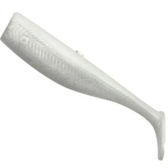 Shad Savage Gear Minnow Tail, White Pearl Silver, 10cm, 10g,  5buc/pac