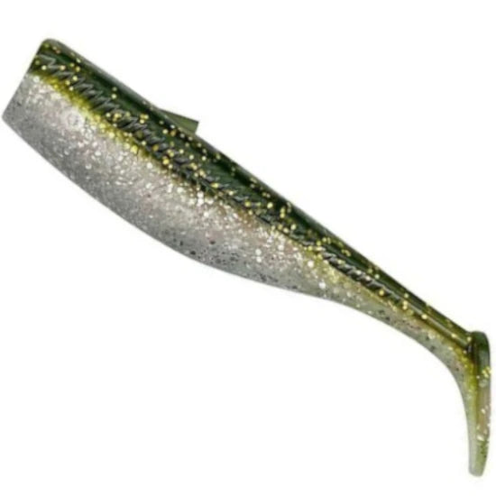 Shad Savage Gear Minnow Weedless Tail, Green Silver, 10cm, 10g,  5buc/pac