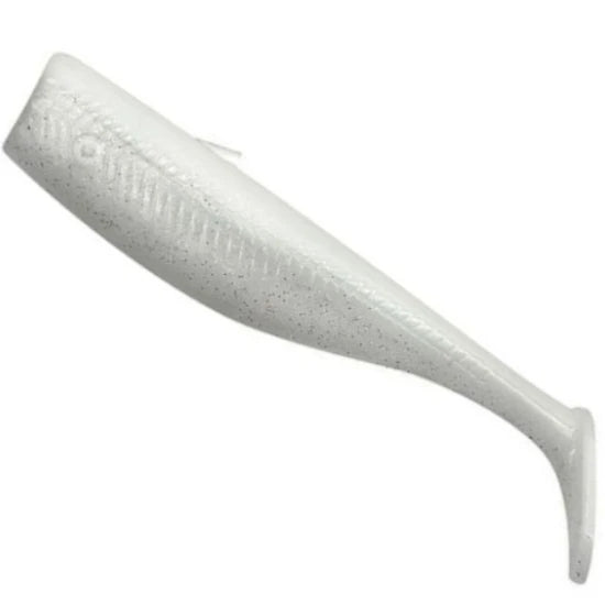 Shad Savage Gear Minnow Weedless Tail, White Pearl Silver, 8cm, 6g,  5buc/pac