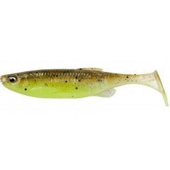 Shad Savage Gear Fat Minnow T-tail, Green Pearl Yellow, 9cm, 7g, 5buc/pac