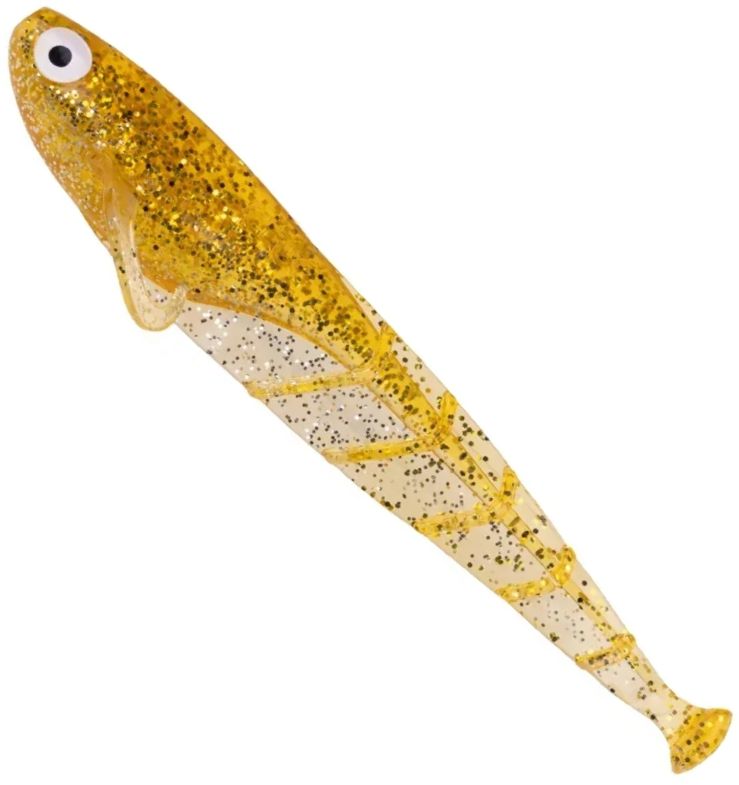 Shad ZECK Quappie, Goldglitter, 7.3g, 12cm, 3buc/pac
