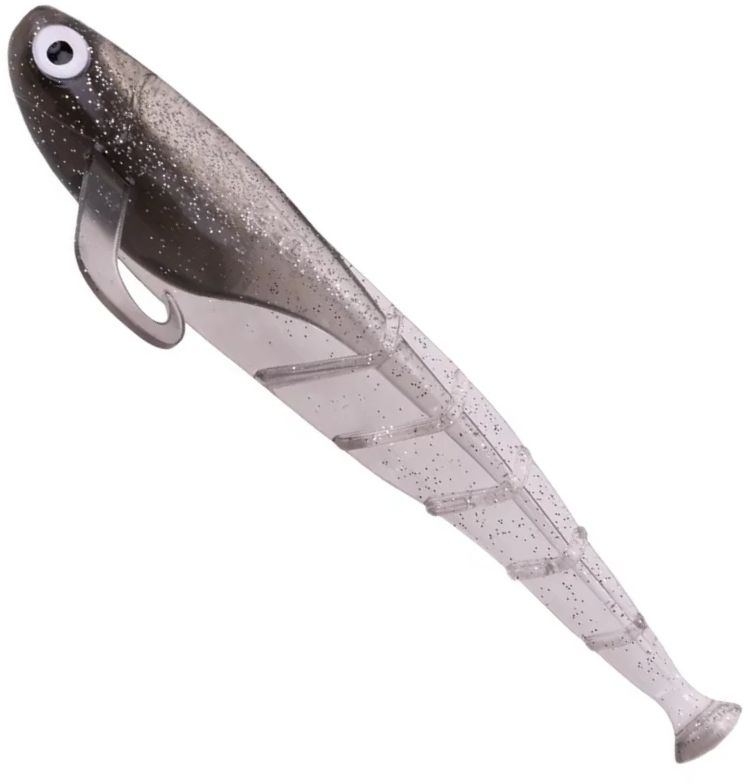 Shad ZECK Quappie, Rauchglitter, 7.3g, 12cm, 3buc/pac