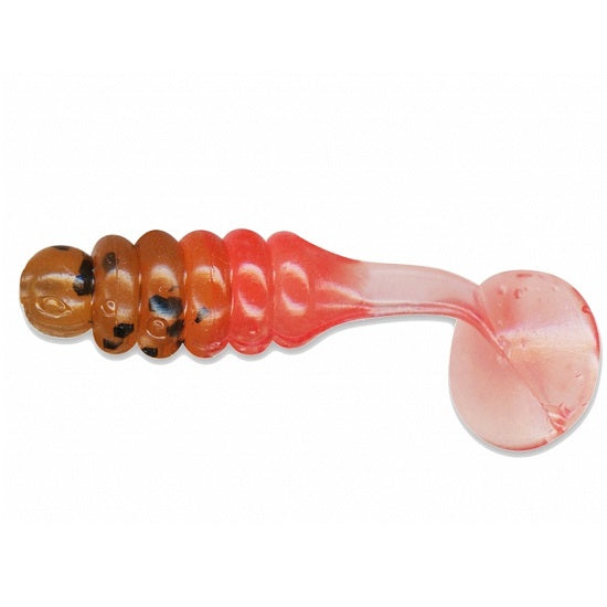 Slider Crappie Panfish Charlie Brewers Slider 2.5cm CBPF103 Pumpkin Pink Tail