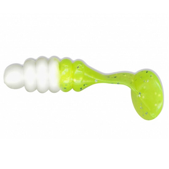 Slider Crappie Panfish Charlie Brewers Slider 2.5cm CBPF45 White Chartreuse