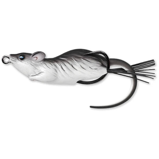 Soarece Live Target Hollow Body Mouse Walking Bait, Black / White, 7cm, 14g
