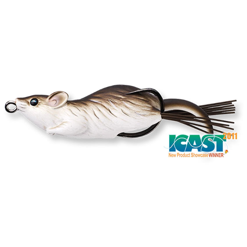 Soarece Live Target Hollow Body Mouse Walking Bait, Brown / White, 7cm, 14g