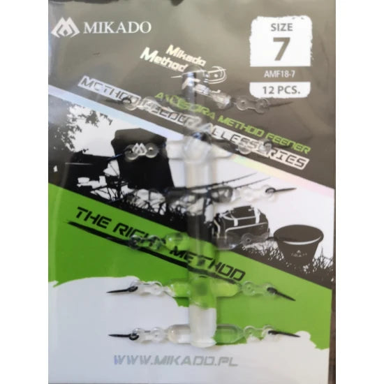 Spin Pentru Momeala Mikado Cu Conector Siliconic Method Feeder, 7mm, 12buc/plic