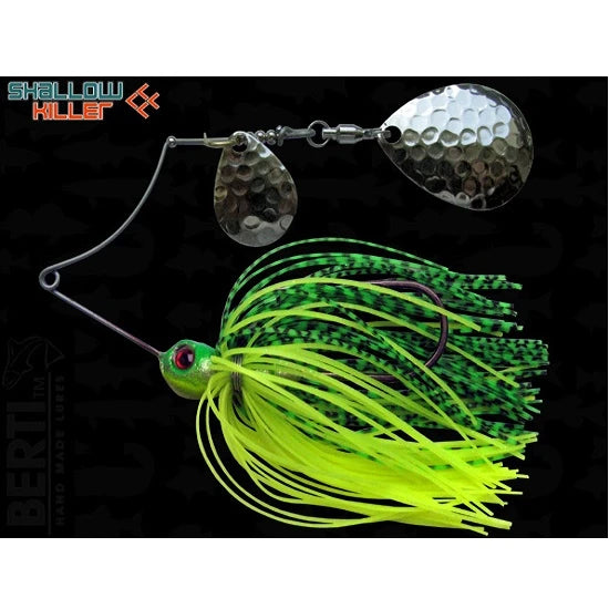 Spinnerbait Bertilure Cu Doua Palete Shallow Killer Colorado Model Colorado Culoare Chartreuse-lime Tiger 11 Gr.