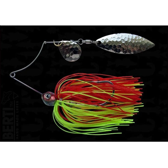 Spinnerbait Bertilure Cu Doua Palete Shallow Killer Colorado Model Salcie Culoare Rosu-chartreuse 11 Gr.
