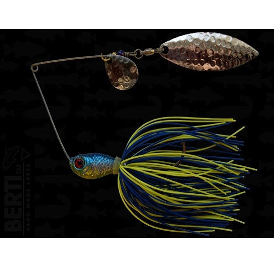 Spinnerbait Bertilure Cu Doua Palete SPINNERBAIT CU SKIRT  COLORADO Model SALCIE Culoare BLUE - CHARTREUSE 14 gr.