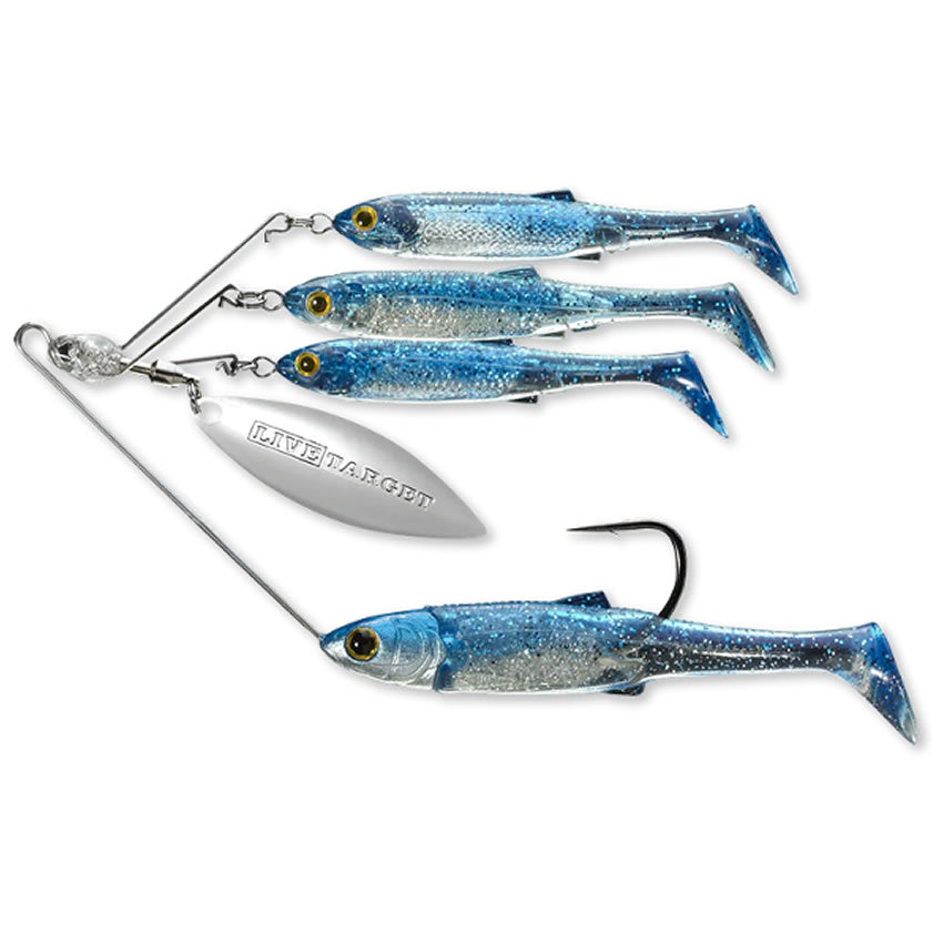 Spinnerbait Live Target Baitball Spinner Rig, Small, 854 Purple Blue / Silver, 11g