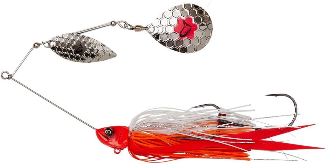 Spinnerbait SAVAGE GEAR Da Bush Sinking, Red Head Silver, 16cm, 32g, 1buc/pac