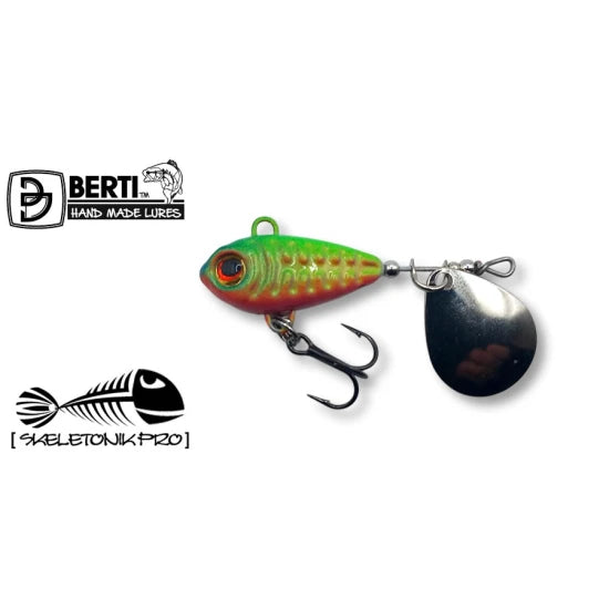 Spinnertail Berti Skeletonik Pro Colorado Nickel, Fire Tiger, 18g