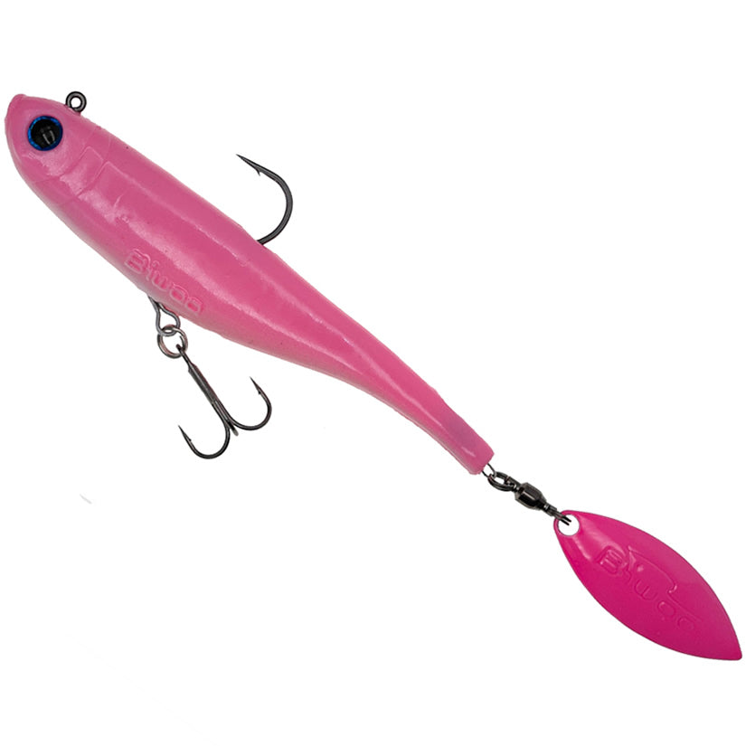 Spinnertail BiWAA Divinator Junior, 101 UV Pink, 14cm, 22g, 1buc/pac