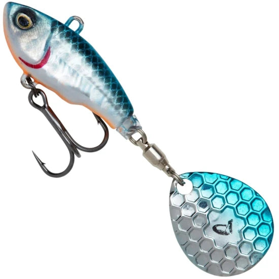 Spinnertail Savage Gear Fat Tail, Blue Silver, 8cm, 24g, 1buc/pac
