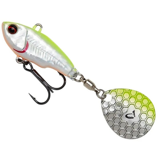 Spinnertail Savage Gear Fat Tail, Lemon Back Flash, 8cm, 24g