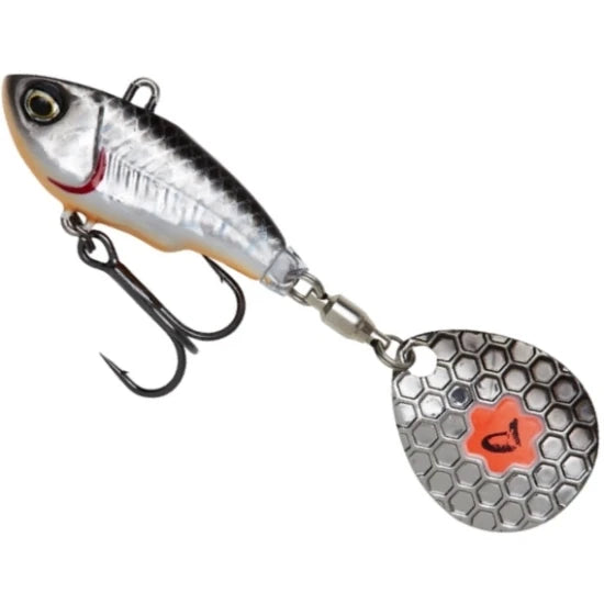 Spinnertail Savage Gear Fat Tail Sinking, Dirty Silver, 5.5cm, 9g, 1buc/pac