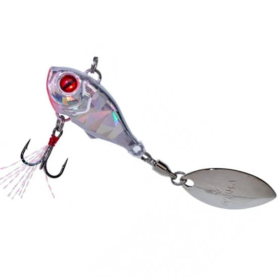 Spinnertail Sensas Gunki Shocker Vib 14, White Holo, 3.2cm, 15.6g