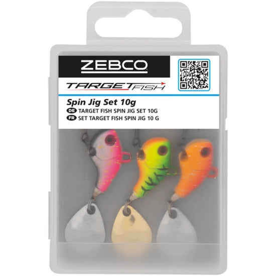 Spinnertail Zebco Target Fish Spin Jig Set, 9.5cm 10g, 3buc/pac