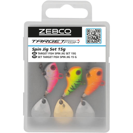 Spinnertail Zebco Target Fish Spin Jig Set, 9.5cm 15g, 3buc/pac
