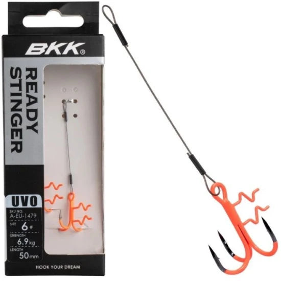 Stinger Bkk Assist Spear Uvo Hd 7x7 Wire Pike, 46.5kg, 0.90mm, Nr.2/0, 14cm, 2buc/pac