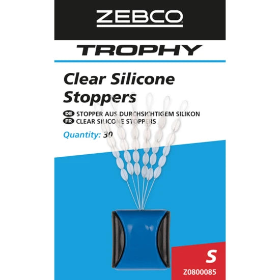 Stoper Zebco Trophy Clear Silicone L, 30buc/pac