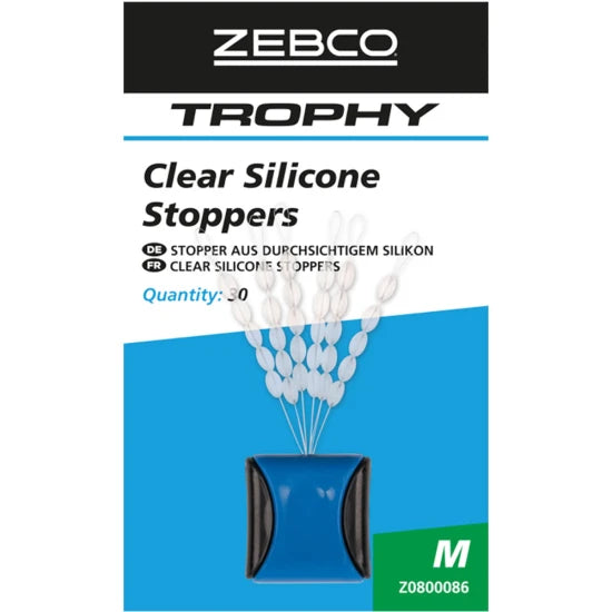 Stoper Zebco Trophy Clear Silicone L, 30buc/pac