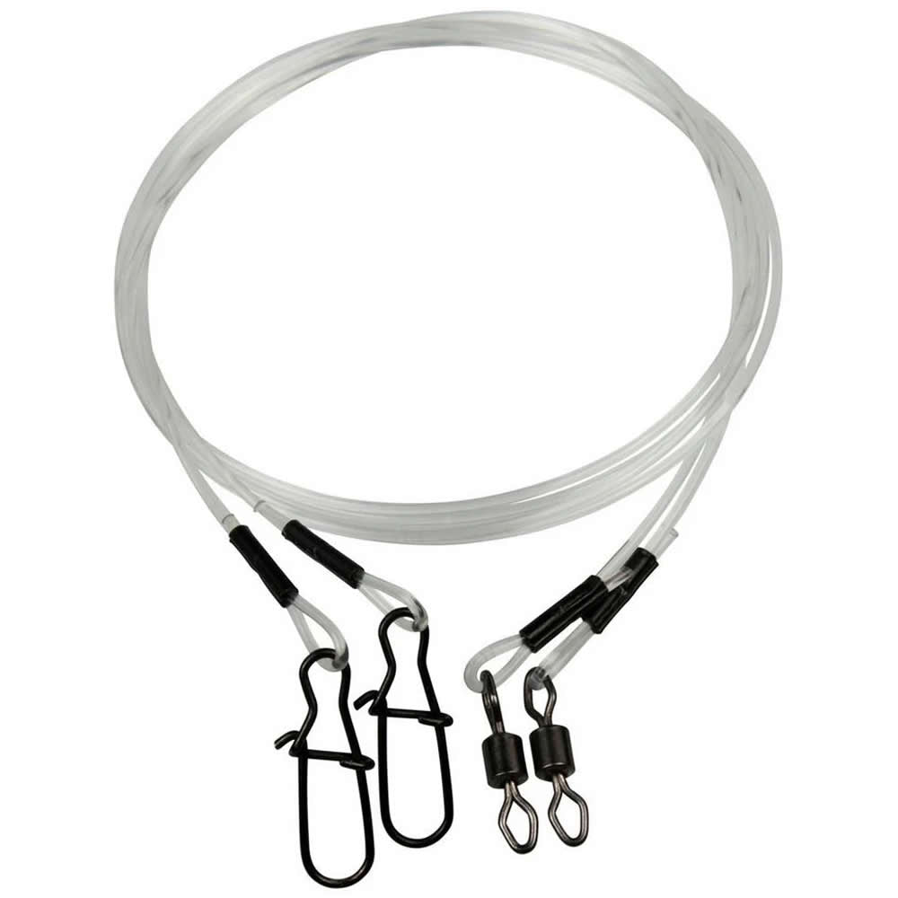 Struna DAM Effzett L Mono Spin Leader, 55cm, Nr.4, 27Kg, 2buc/pac