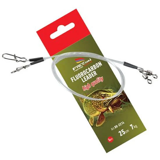 Struna Falcon Fluorocarbon Leader, 25cm, 9kg, 2buc/pac