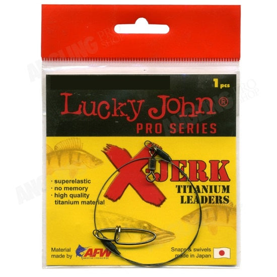 Struna Lucky John X-Jerk Titanium 30cm 30kg neagra 1 buc/plic