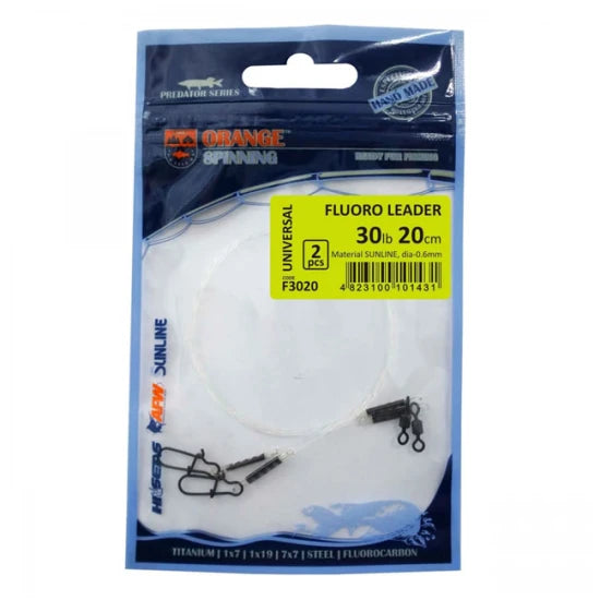 Struna Orange Fluoro Leader,  10kg, 25cm