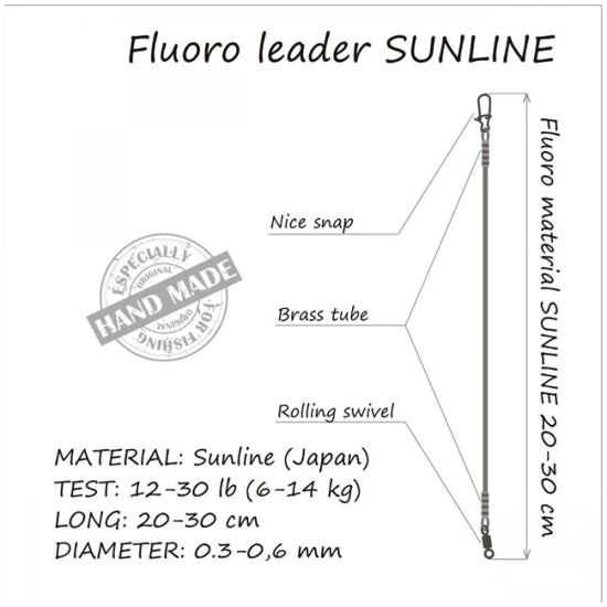 Struna Orange Fluoro Leader,  10kg, 25cm