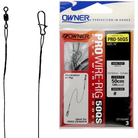 Struna Owner Titan Pro Wire Rig 50qs ,no.10, 9.1kg, 50cm, 3buc/plic