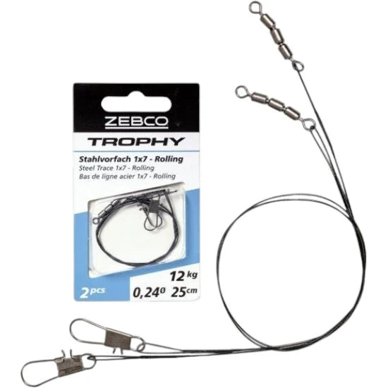 Struna Zebco Trophy Steel Rolling 1x7, 25cm, 6kg, 2buc/pac