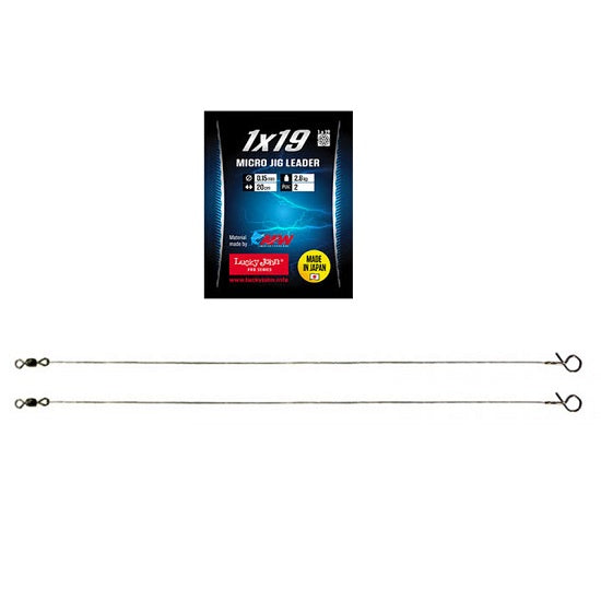 Strune Lucky John Micro Jig 1x19 (cu agrafa) 20cm 2.8kg curpu  2 buc/plic
