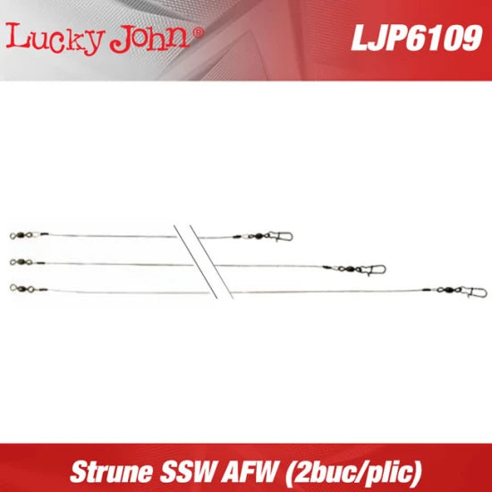 Strune Lucky John Ssw Afw Nylon Coated 30cm, 0.28mm, 9kg, 2buc/plic