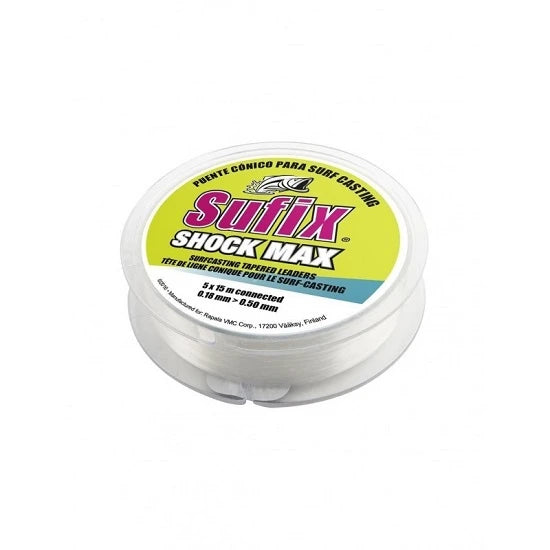 Sufix Shock Max Tapered Line Clear, 0.18-0.50mm, 5x15m/75m