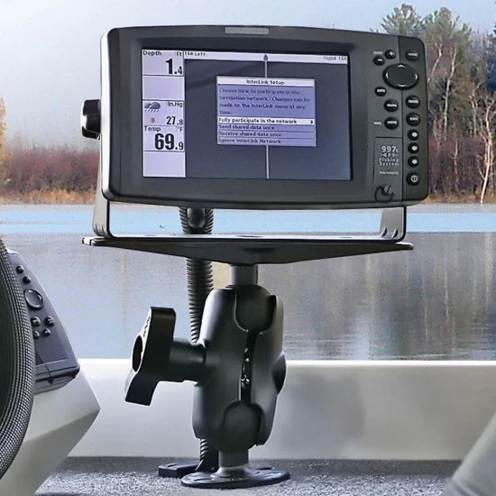 Suport Sonar Ram Mounts Large Marine Electronics Mount - D Size Short
